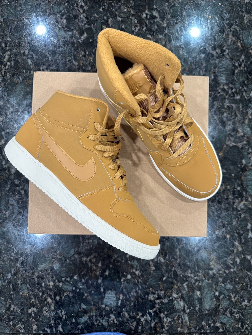 Nike Men’s High-Top Sneakers in Wheat/Tan